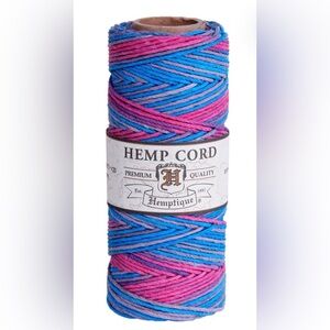 Hemptique Hemp Cord Variegated Dance Off #20 1mm Macrame Crochet Knit Crafting
